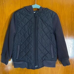 Old Navy Quilted & Fleece Jacket with Hood - Size: 3T
